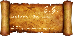 Englender Georgina névjegykártya
