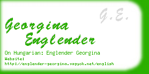 georgina englender business card